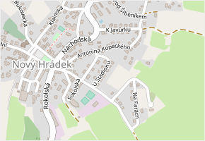 U Stadionu v obci Nový Hrádek - mapa ulice