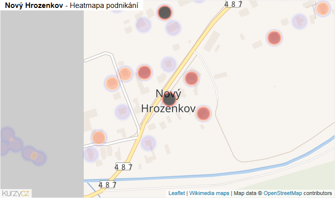 Mapa Nový Hrozenkov - Firmy v části obce.