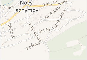 Finská v obci Nový Jáchymov - mapa ulice
