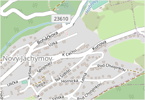 K Cechu v obci Nový Jáchymov - mapa ulice