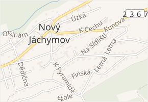 Krátká v obci Nový Jáchymov - mapa ulice