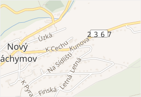 Kunova v obci Nový Jáchymov - mapa ulice
