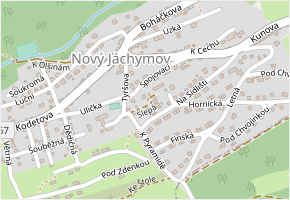 Slepá v obci Nový Jáchymov - mapa ulice
