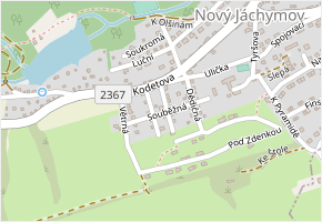 Souběžná v obci Nový Jáchymov - mapa ulice