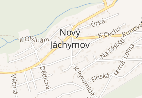 Tyršova v obci Nový Jáchymov - mapa ulice