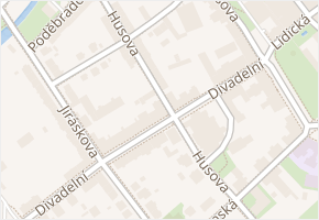 Husova v obci Nový Jičín - mapa ulice