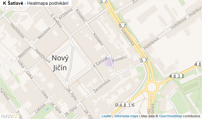 Mapa K Šatlavě - Firmy v ulici.