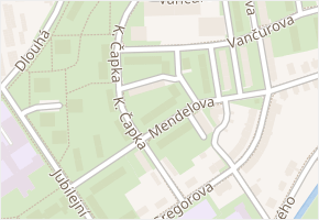 Mendelova v obci Nový Jičín - mapa ulice
