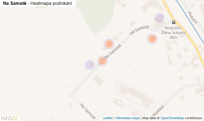 Mapa Na Samotě - Firmy v ulici.