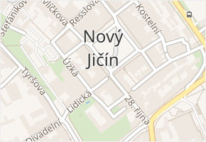 Nový Jičín v obci Nový Jičín - mapa části obce