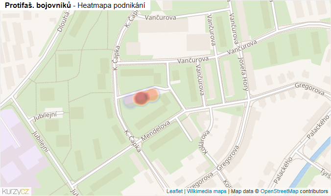 Mapa Protifaš. bojovníků - Firmy v ulici.