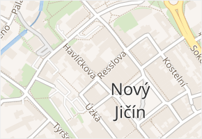 Resslova v obci Nový Jičín - mapa ulice