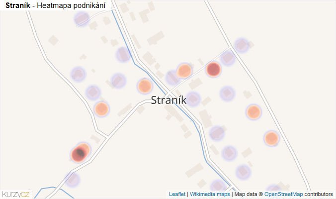 Mapa Straník - Firmy v části obce.