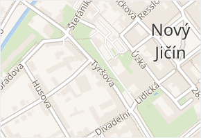 Tyršova v obci Nový Jičín - mapa ulice