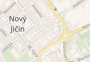 Žerotínova v obci Nový Jičín - mapa ulice