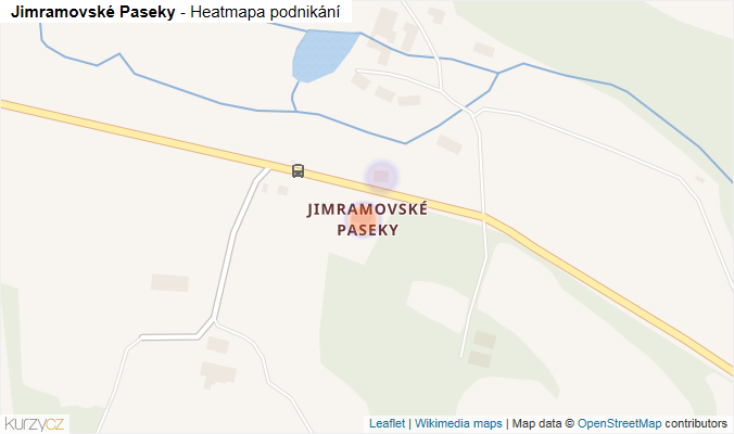 Mapa Jimramovské Paseky - Firmy v části obce.