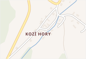 Kozí Hory v obci Nový Knín - mapa části obce