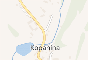 Kopanina v obci Nový Kostel - mapa části obce