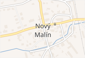 Nový Malín v obci Nový Malín - mapa části obce