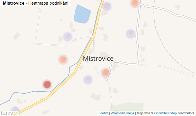 Mapa Mistrovice - Firmy v části obce.
