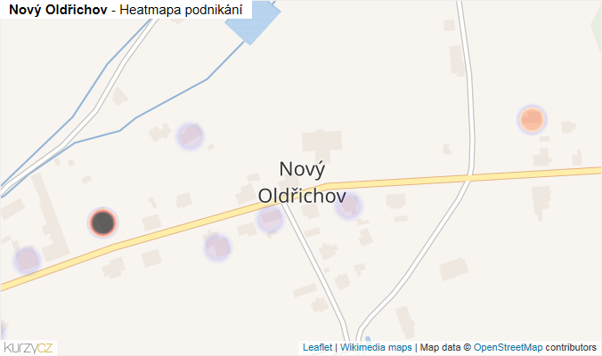 Mapa Nový Oldřichov - Firmy v části obce.