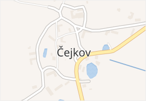 Čejkov v obci Nový Rychnov - mapa části obce