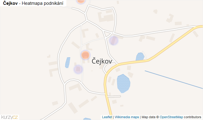 Mapa Čejkov - Firmy v části obce.