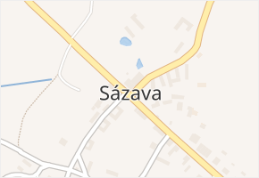 Sázava v obci Nový Rychnov - mapa části obce