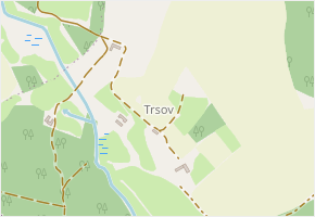 Trsov v obci Nový Rychnov - mapa části obce