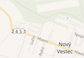 K Bažantnici v obci Nový Vestec - mapa ulice