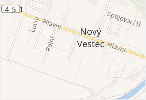 Krátká v obci Nový Vestec - mapa ulice