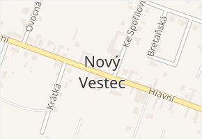 Nový Vestec v obci Nový Vestec - mapa části obce