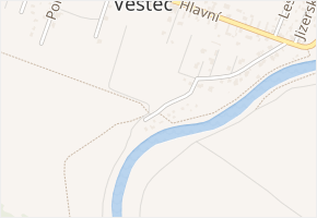 U Vzduchovky v obci Nový Vestec - mapa ulice