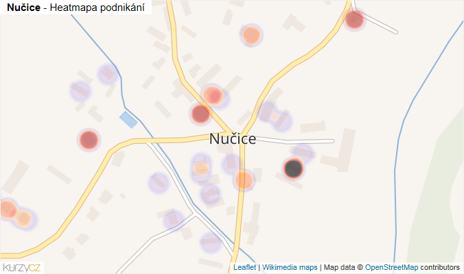 Mapa Nučice - Firmy v části obce.