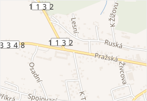 Pražská v obci Nučice - mapa ulice