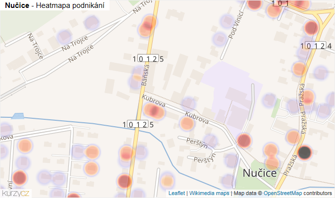Mapa Nučice - Firmy v části obce.