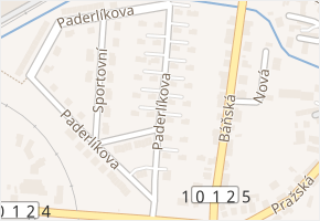 Paderlíkova v obci Nučice - mapa ulice