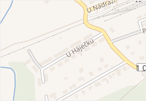 U háječku v obci Nučice - mapa ulice