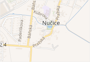 Za rybníkem v obci Nučice - mapa ulice