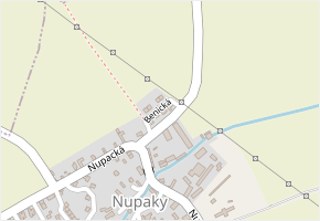 Benická v obci Nupaky - mapa ulice