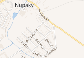 Průběžná v obci Nupaky - mapa ulice