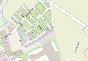 U Školky v obci Nupaky - mapa ulice