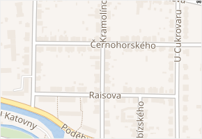 Černohorského v obci Nymburk - mapa ulice