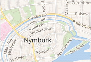 Dlážděná v obci Nymburk - mapa ulice