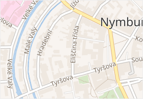 Eliščina třída v obci Nymburk - mapa ulice