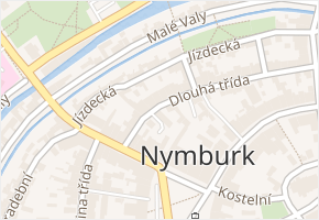 Jízdecká v obci Nymburk - mapa ulice