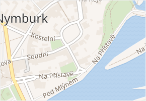 Kostelní náměstí v obci Nymburk - mapa ulice