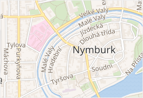 Malé Valy v obci Nymburk - mapa ulice