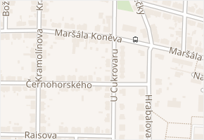 Maršála Koněva v obci Nymburk - mapa ulice