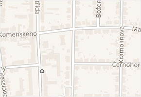 Masarykova v obci Nymburk - mapa ulice